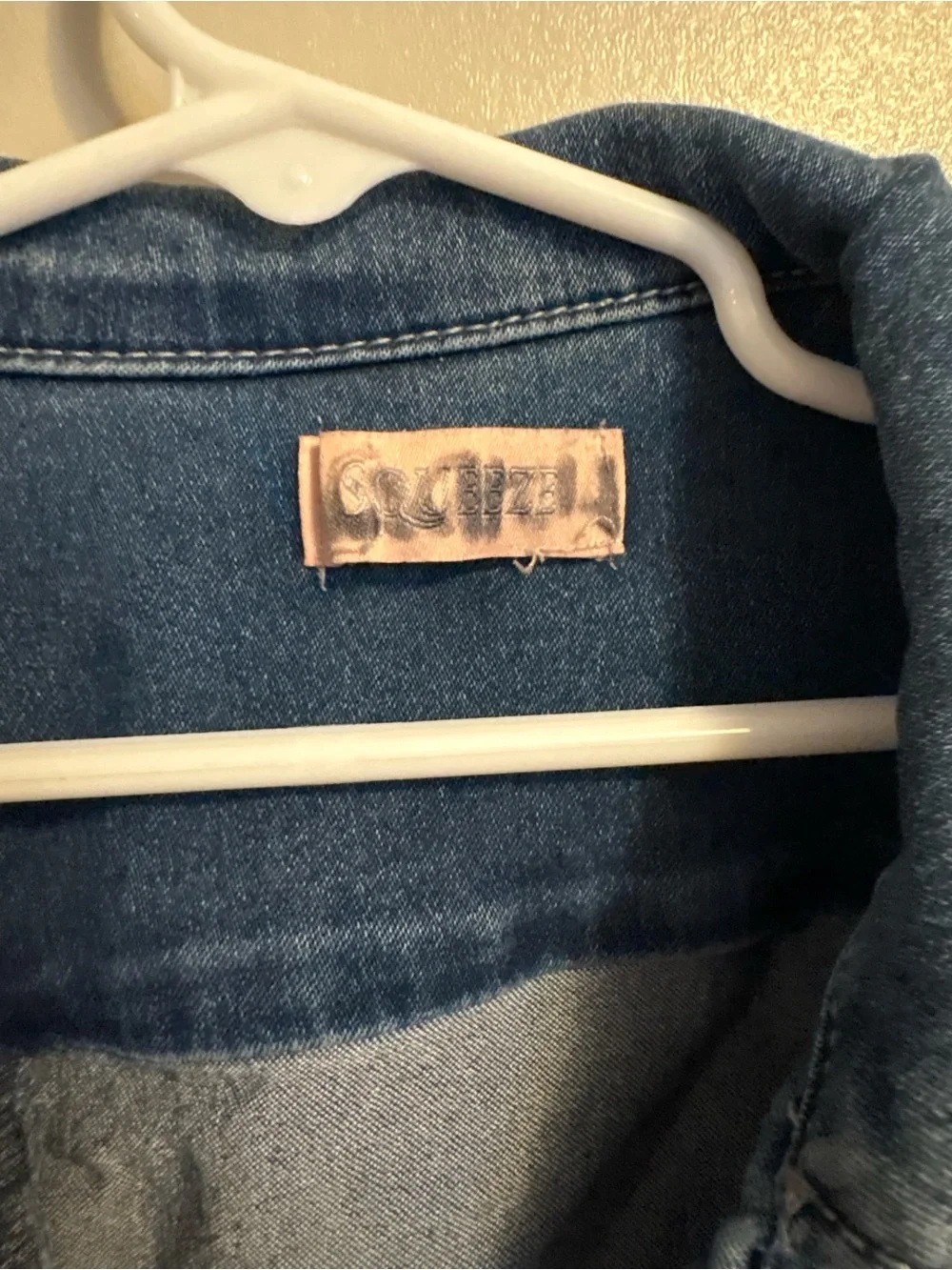 Kids Dark Blue Denim Jacket - Casual Button-Up